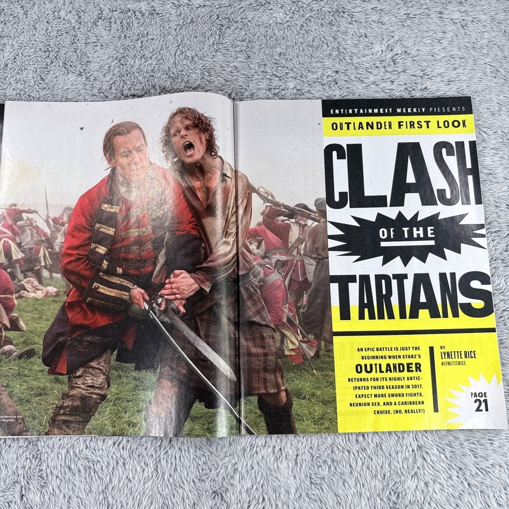 Entertainment Weekly OUTLANDER Sam Heughan Caitriona Balfe MAR 2016 & OCT 2016 - Picture 5 of 5